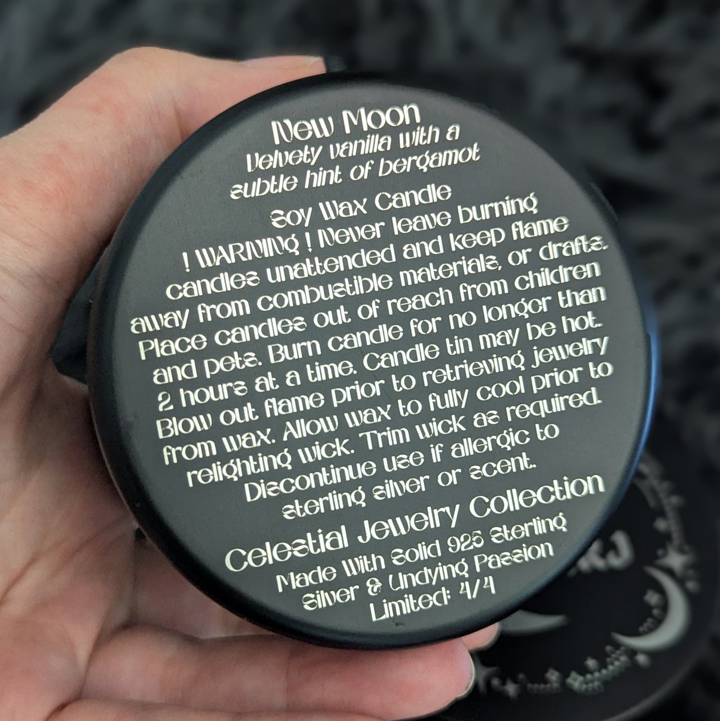New Moon Candle - Celestial Jewelry Collection