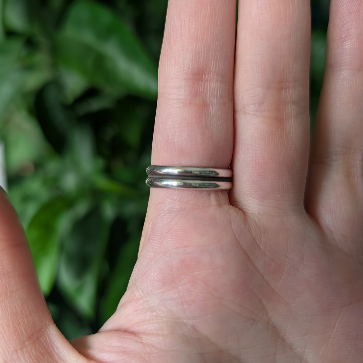Sterling Silver Ethiopian Opal Wide Band Ring