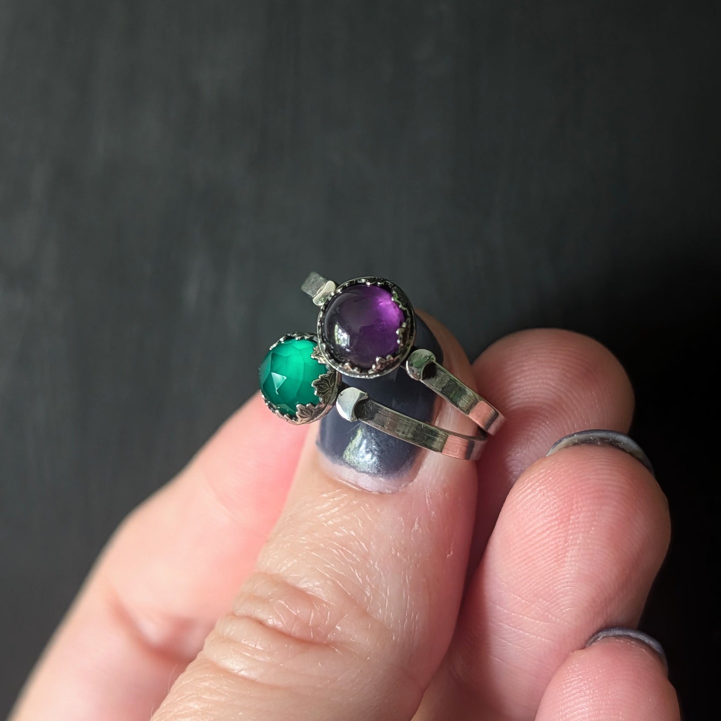 Sterling Silver Celestial Moon Phase Stacking Ring