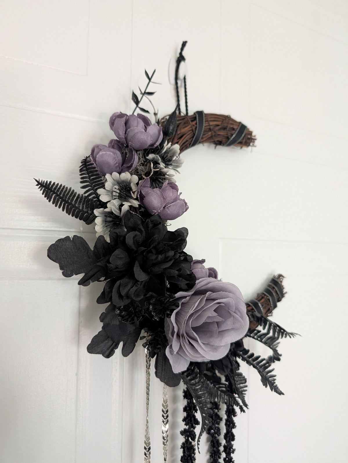 Purple and Black Wreath 9"