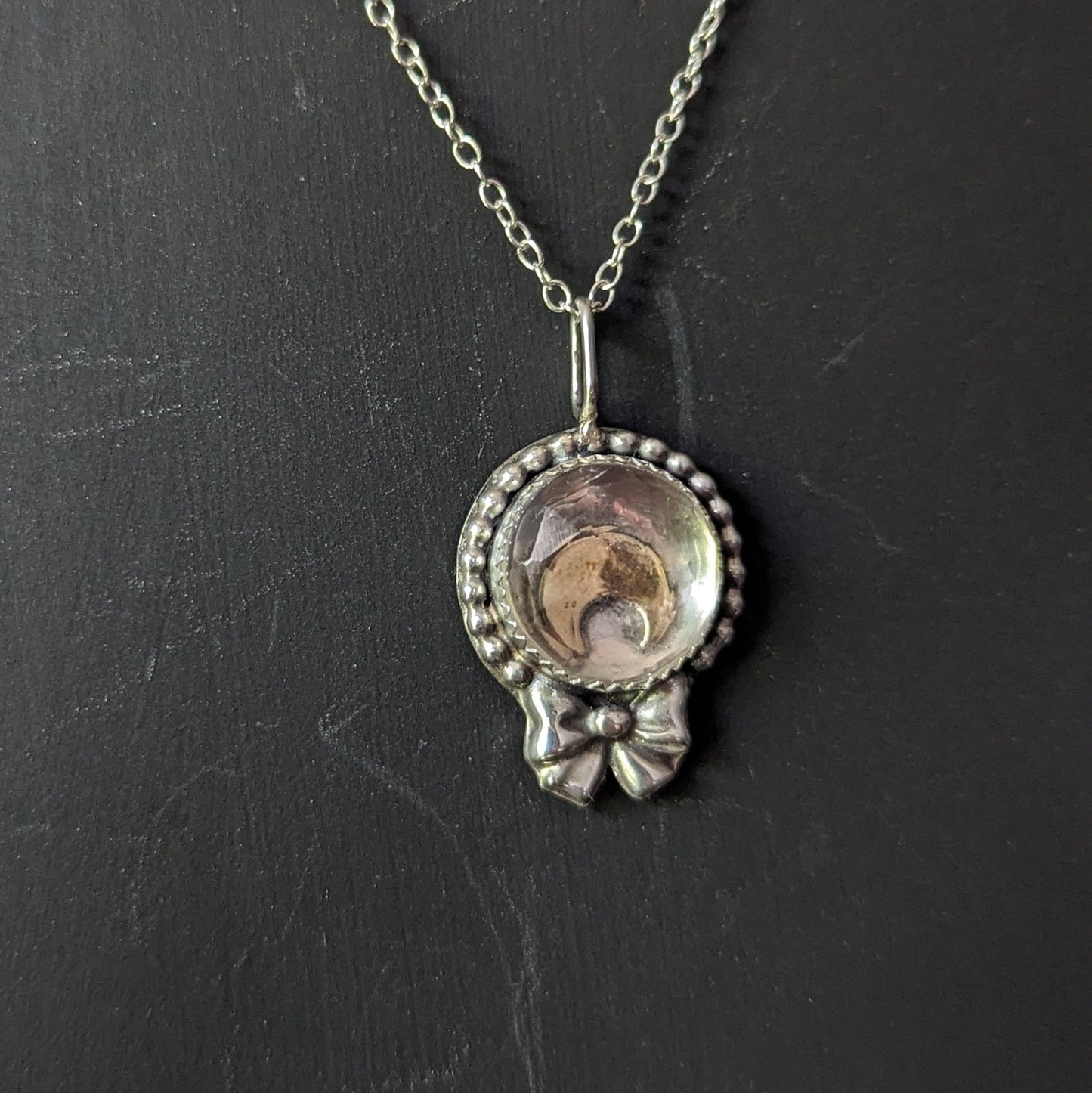 925 Sterling Silver Moon Princess Pendant Necklace - 18"