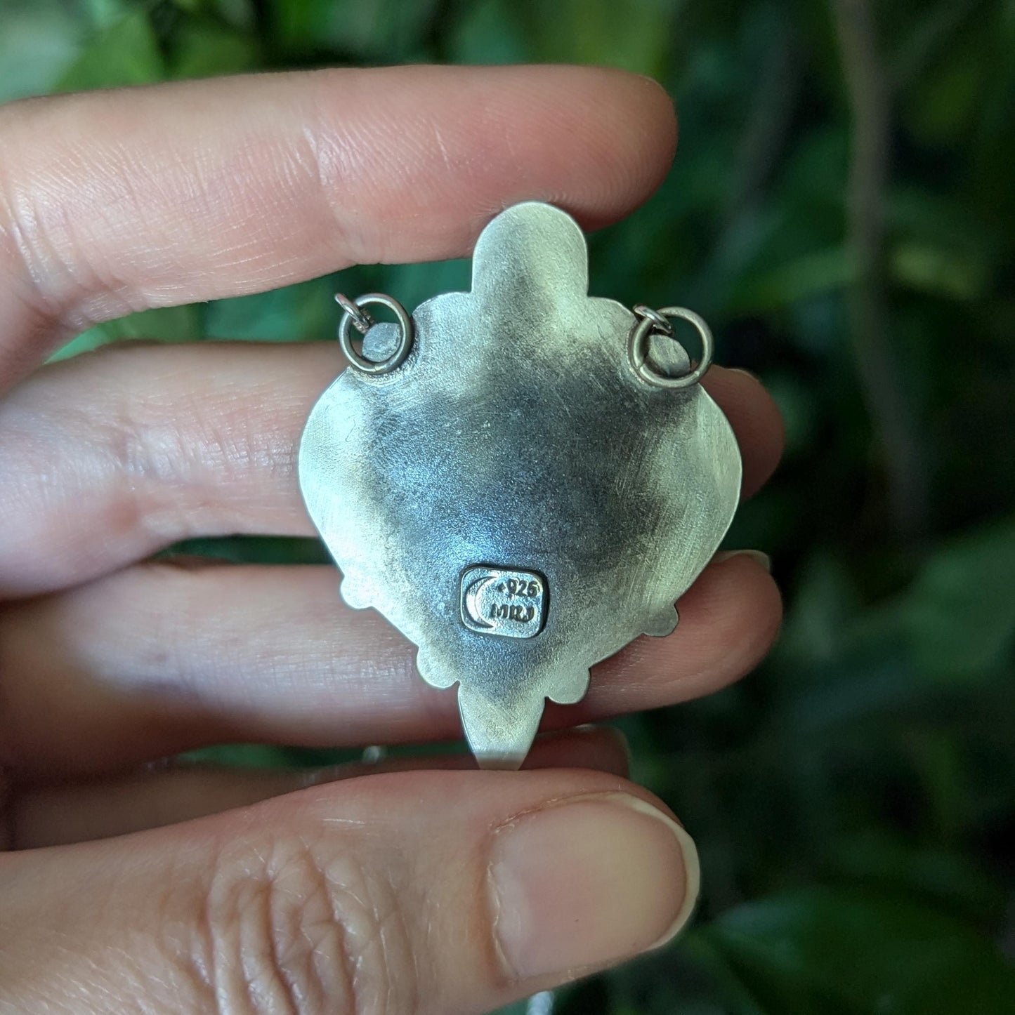 925 Sterling Silver Blue Labradorite Skull Pendant Necklace - 18"