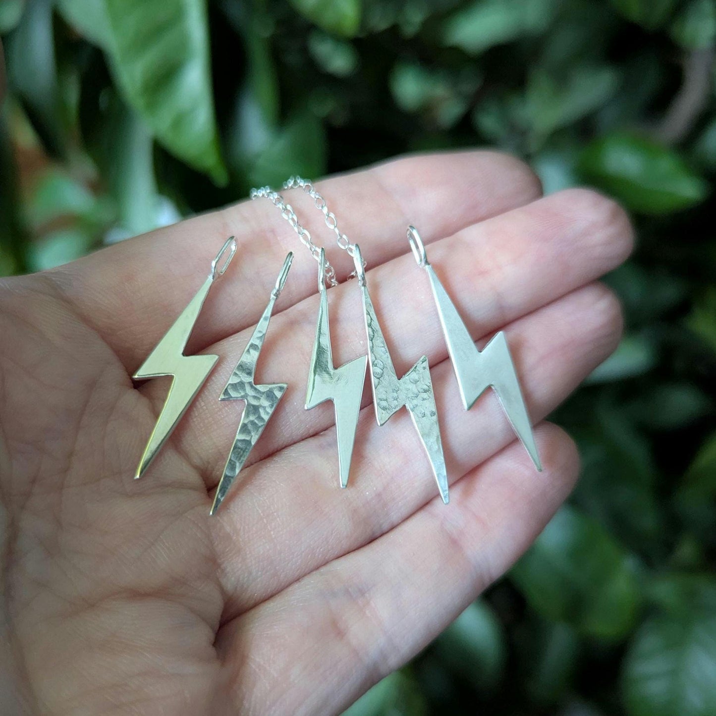 925 Sterling Silver Lightning Bolt Pendant Necklace | Dainty Layering Necklace