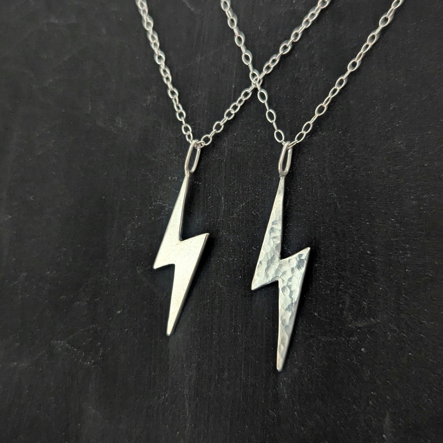 925 Sterling Silver Lightning Bolt Pendant Necklace | Dainty Layering Necklace