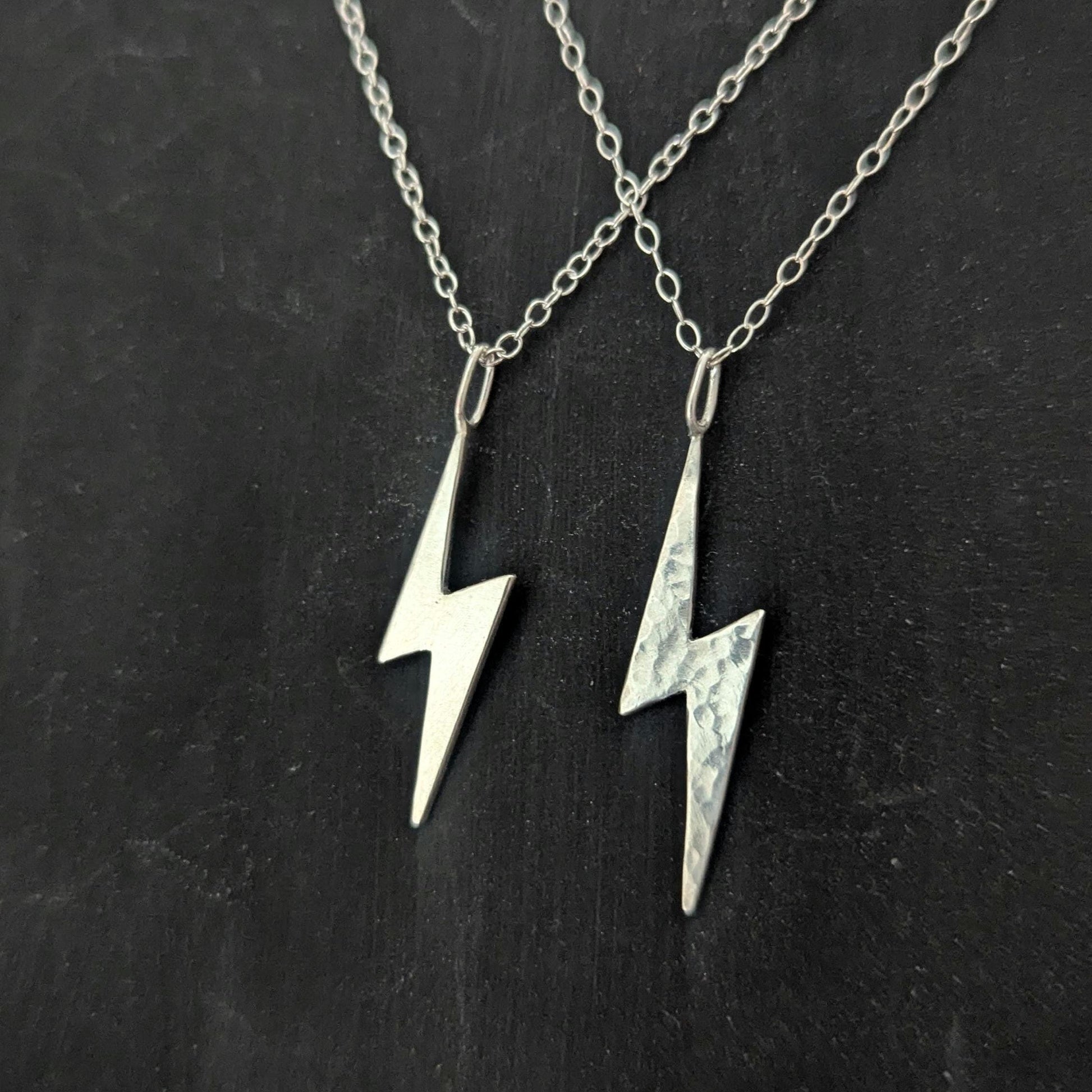 925 Sterling Silver Lightning Bolt Pendant Necklace | Dainty Layering Necklace