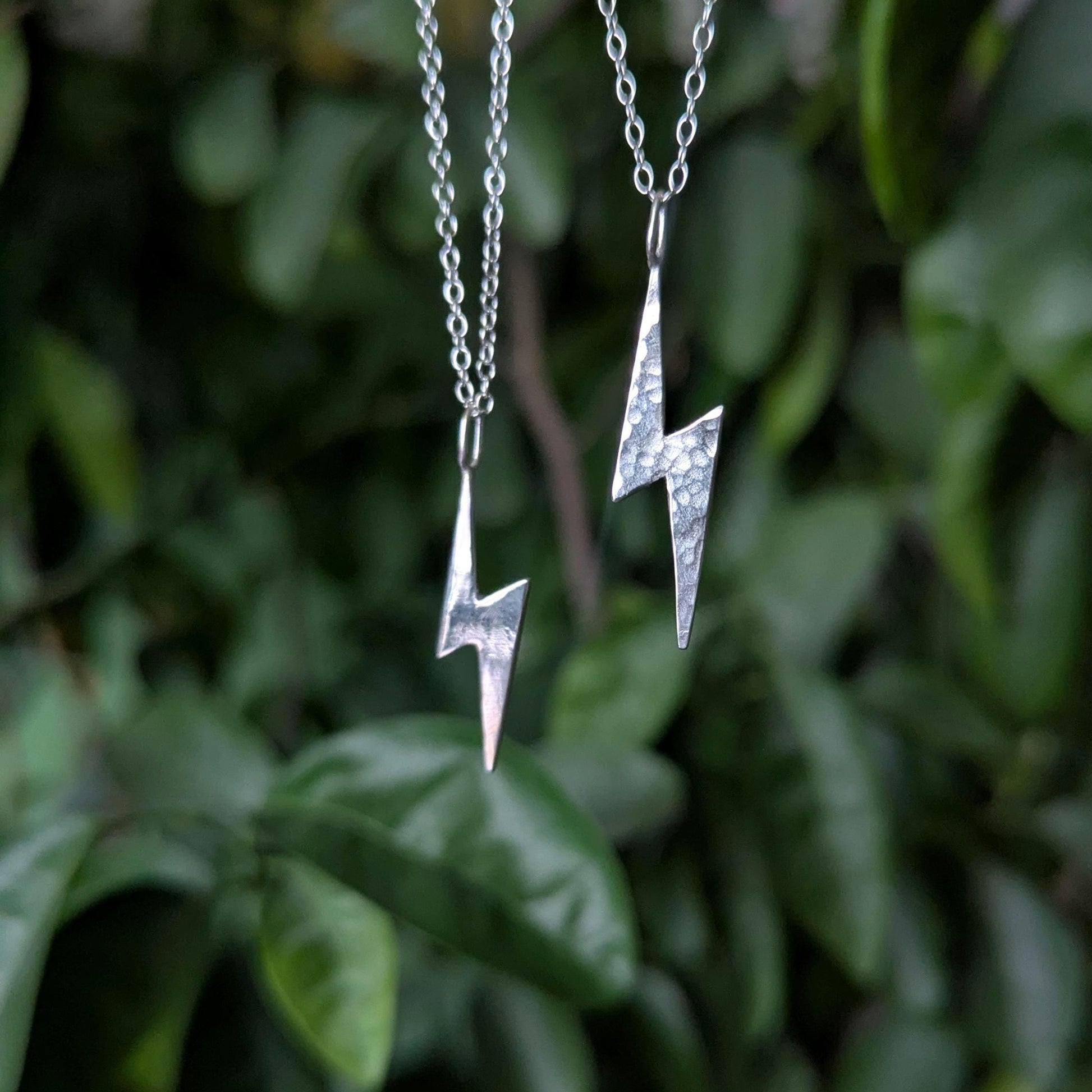 925 Sterling Silver Lightning Bolt Pendant Necklace | Dainty Layering Necklace