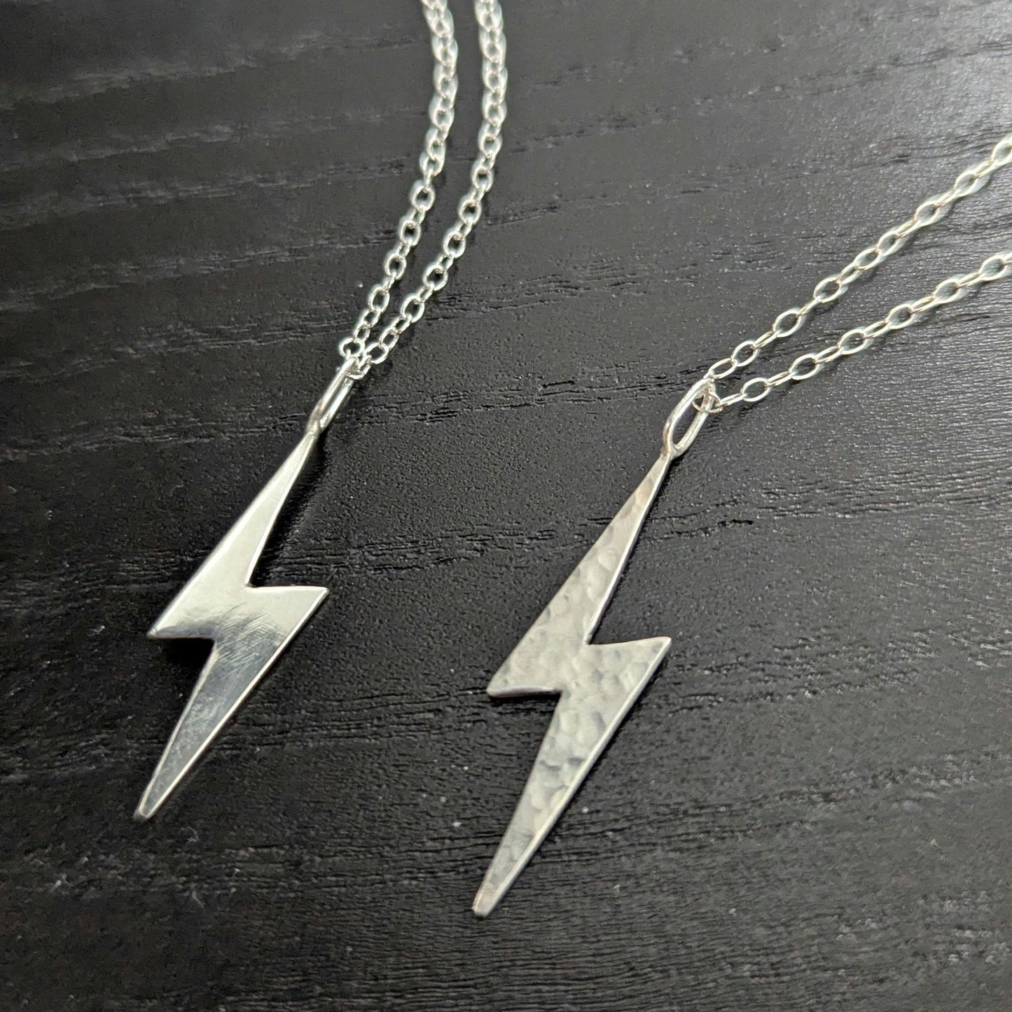 925 Sterling Silver Lightning Bolt Pendant Necklace | Dainty Layering Necklace