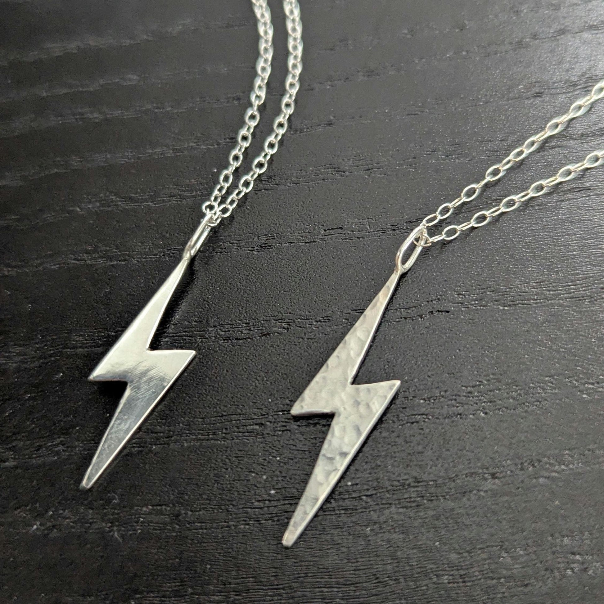 925 Sterling Silver Lightning Bolt Pendant Necklace | Dainty Layering Necklace