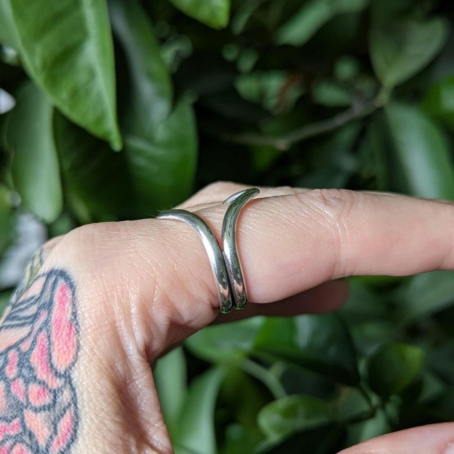 925 Sterling Silver Double Point Chevron Wishbone Ring | US/CA Size 7.5