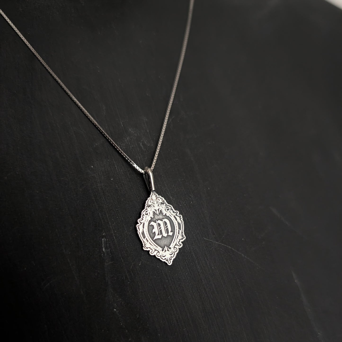 Sterling Silver Monogram Initial Pendant Necklace