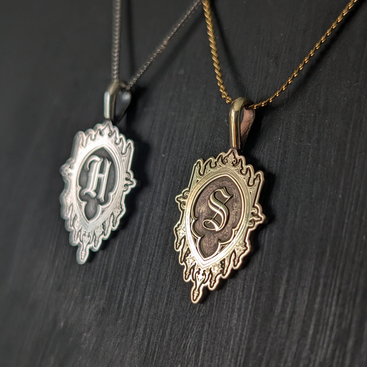 Sterling Silver Monogram Initial Pendant Necklace
