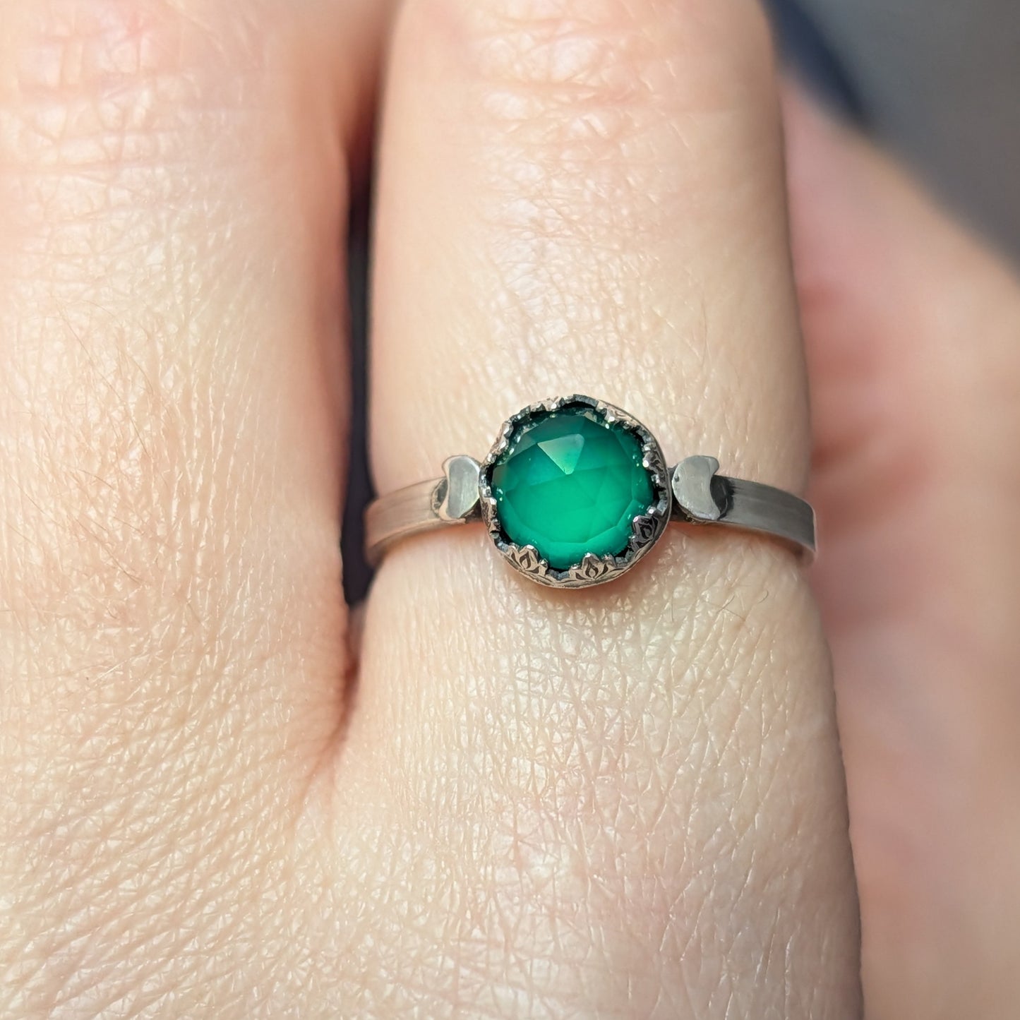 Sterling Silver Celestial Moon Phase Stacking Ring