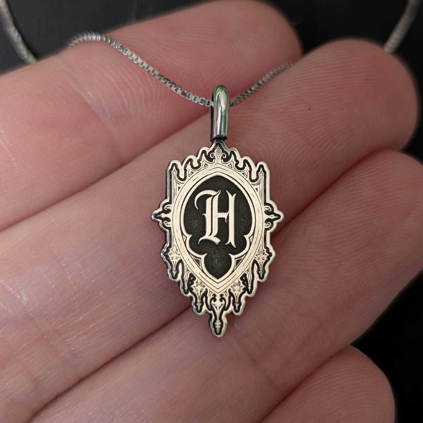Sterling Silver Initial Pendant Necklace