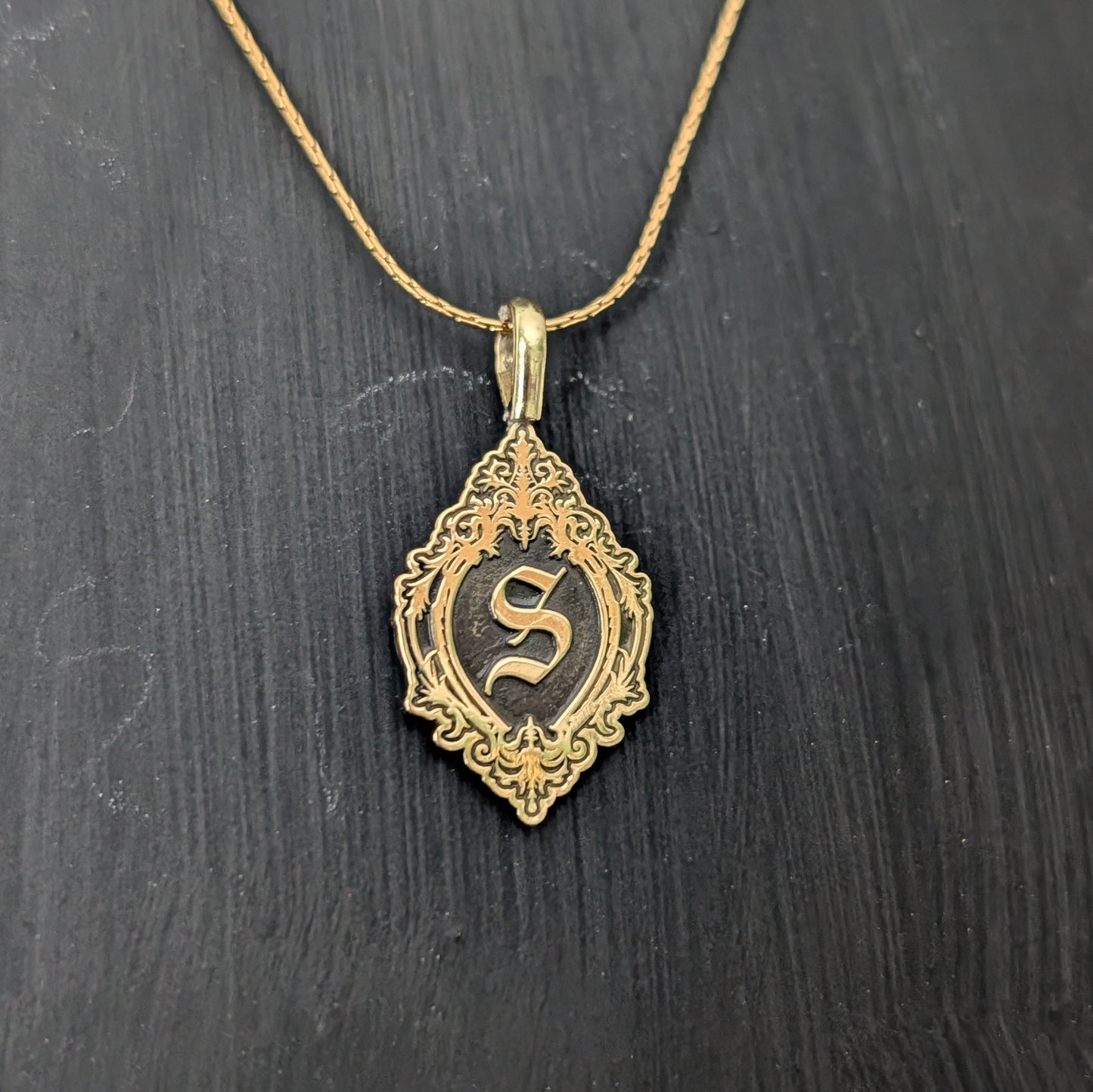 Sterling Silver Monogram Initial Pendant Necklace