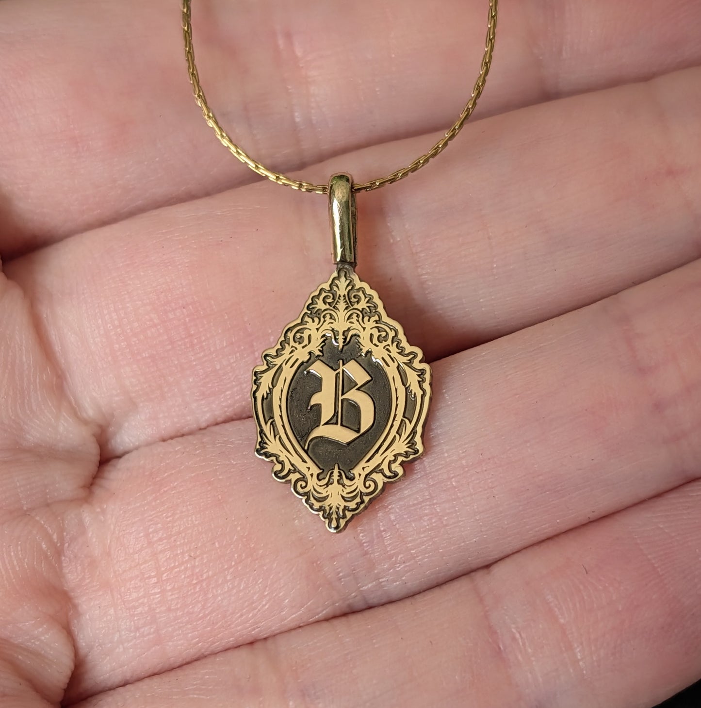 Sterling Silver Monogram Initial Pendant Necklace