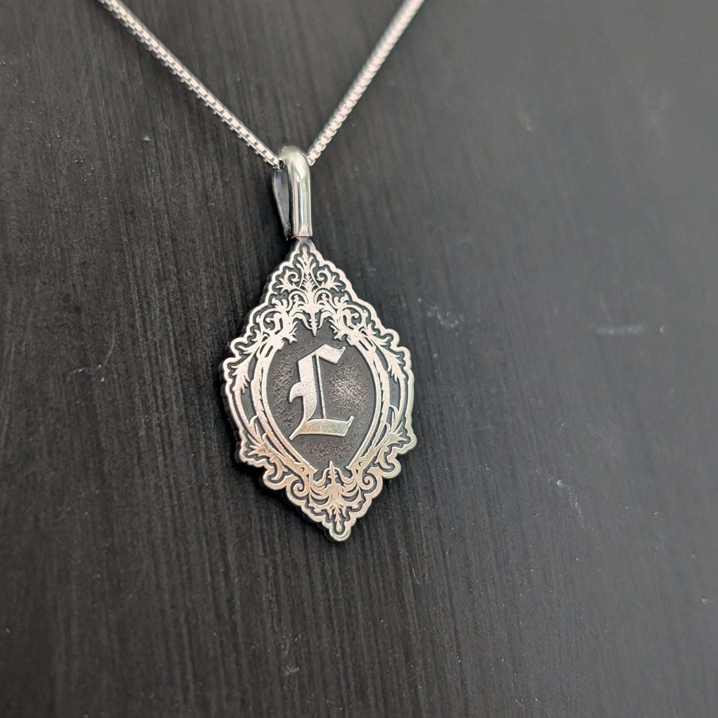 Sterling Silver Monogram Initial Pendant Necklace
