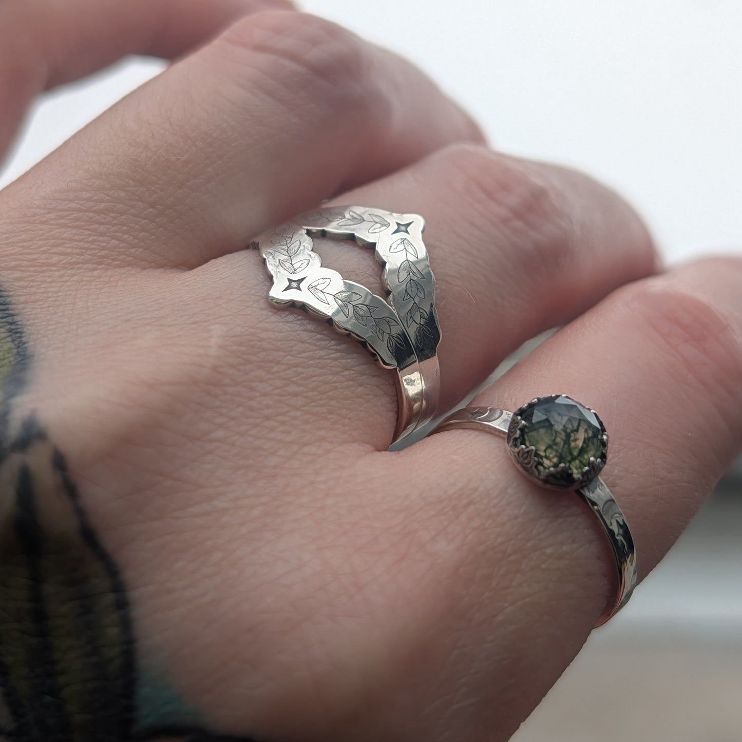 Sterling Silver Celestial Star Ring Set