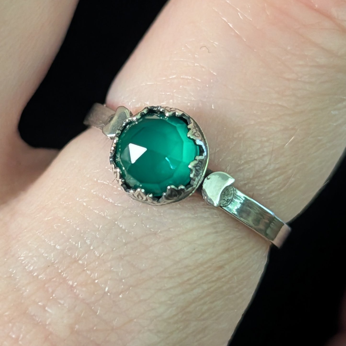 Sterling Silver Celestial Moon Phase Stacking Ring