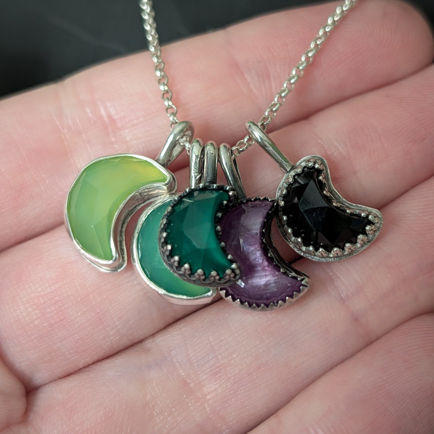 Sterling Silver Little Mini Moons