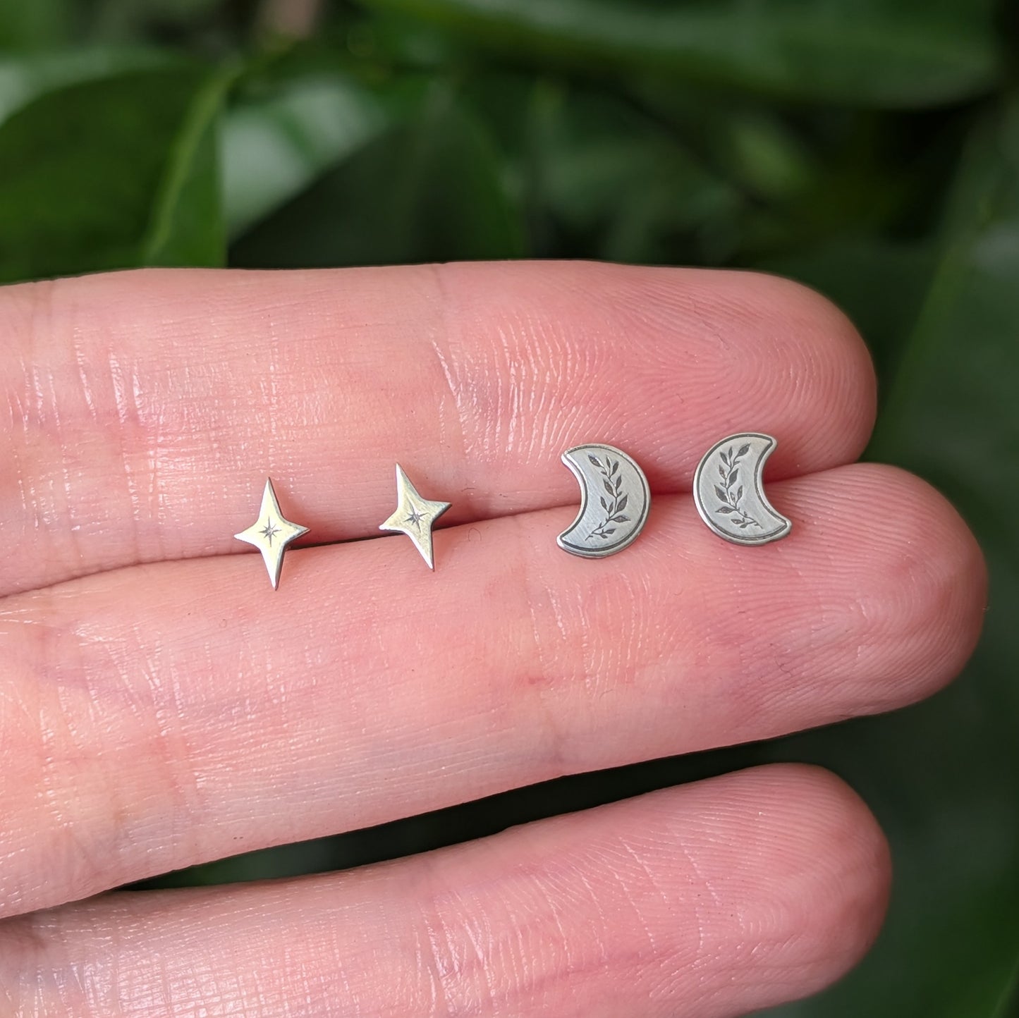Sterling Silver Celestial Studs