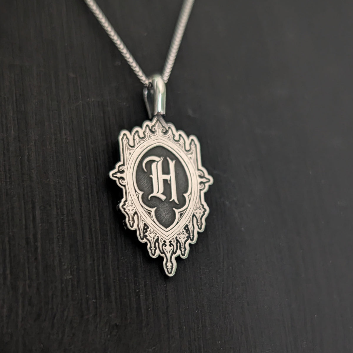 Sterling Silver Monogram Initial Pendant Necklace