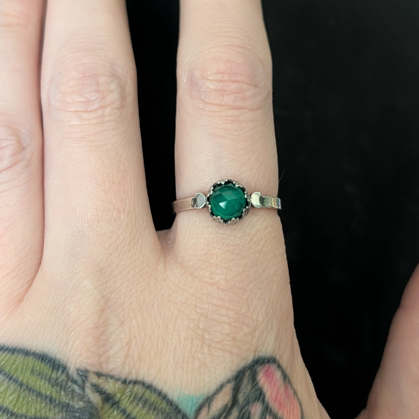 Sterling Silver Celestial Moon Phase Stacking Ring