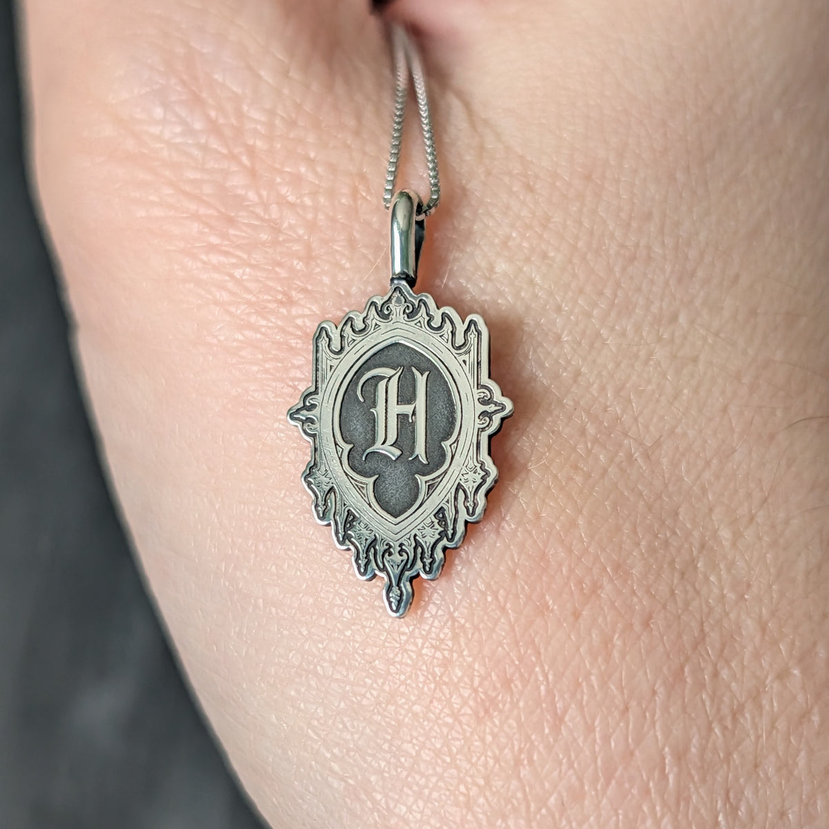 Sterling Silver Monogram Initial Pendant Necklace
