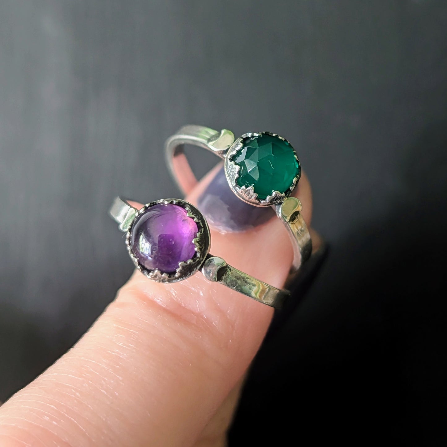 Sterling Silver Celestial Moon Phase Stacking Ring