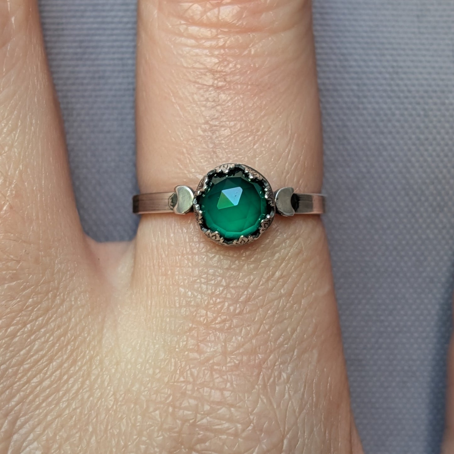 Sterling Silver Celestial Moon Phase Stacking Ring