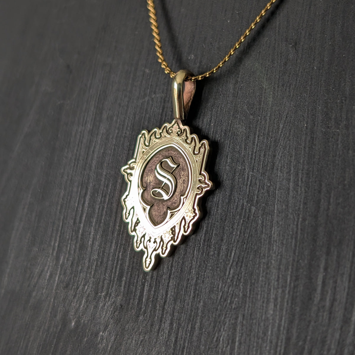 Sterling Silver Monogram Initial Pendant Necklace