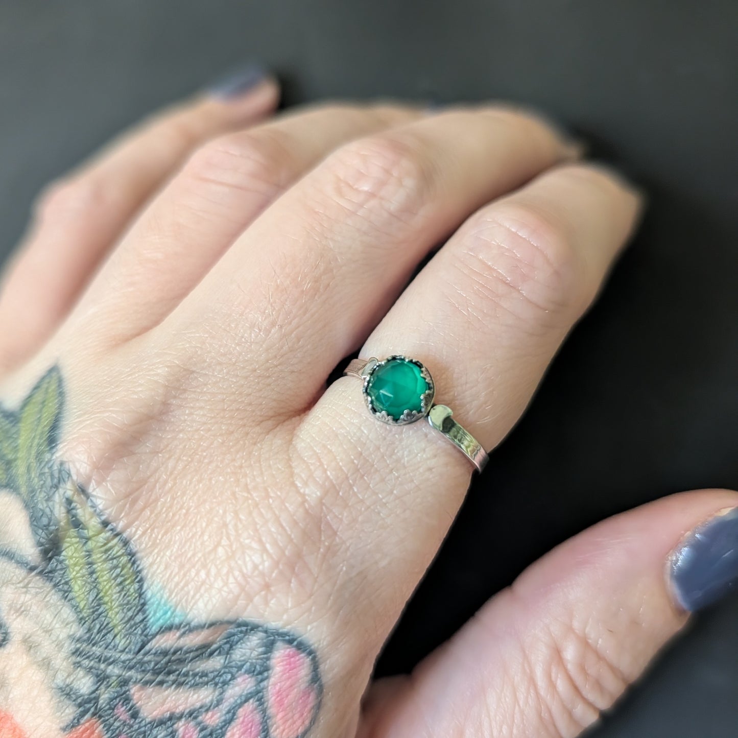 Sterling Silver Celestial Moon Phase Stacking Ring
