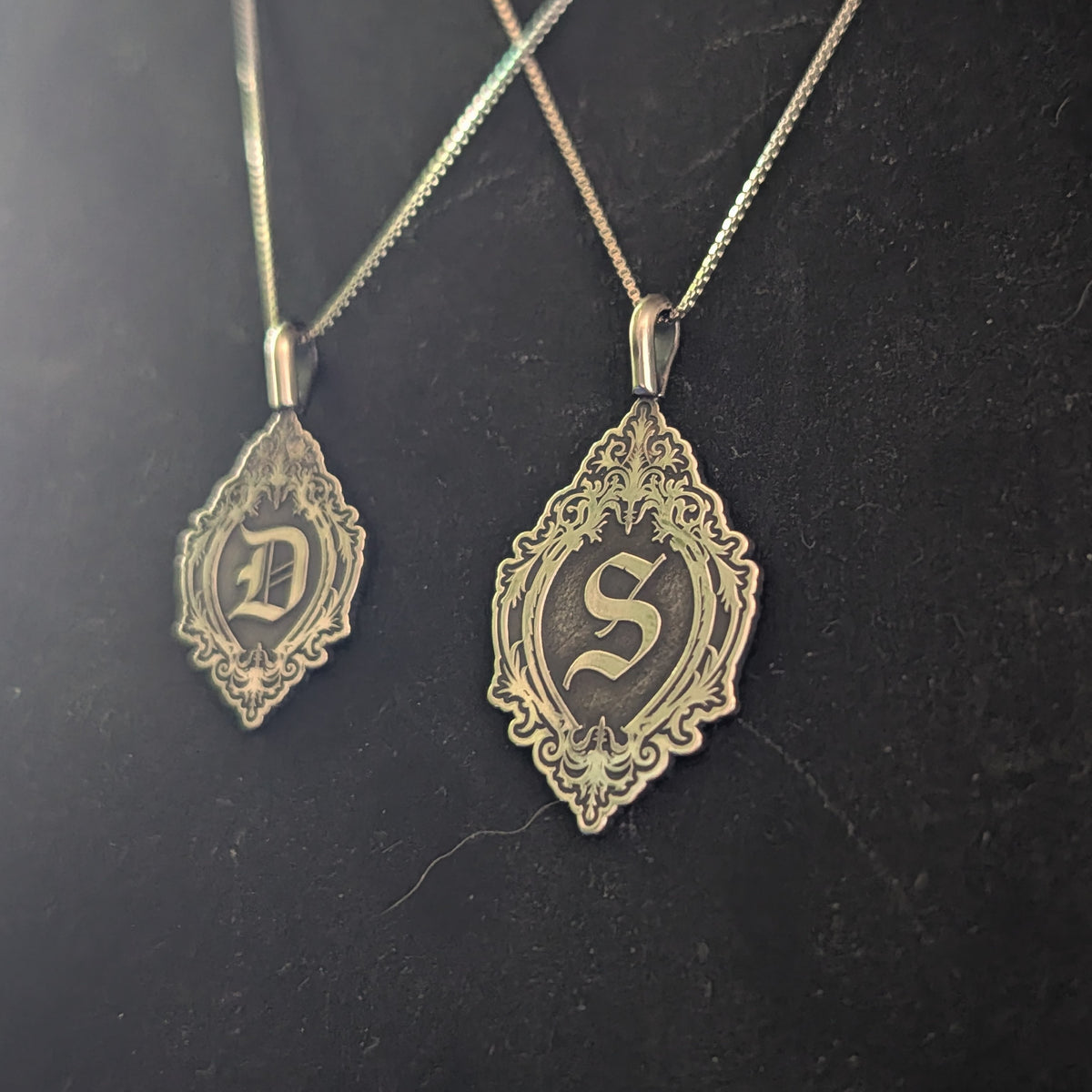 Sterling Silver Monogram Initial Pendant Necklace