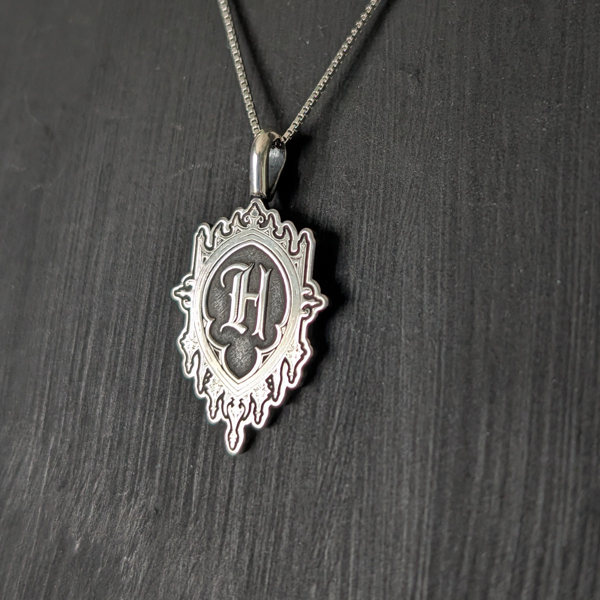 Sterling Silver Monogram Initial Pendant Necklace