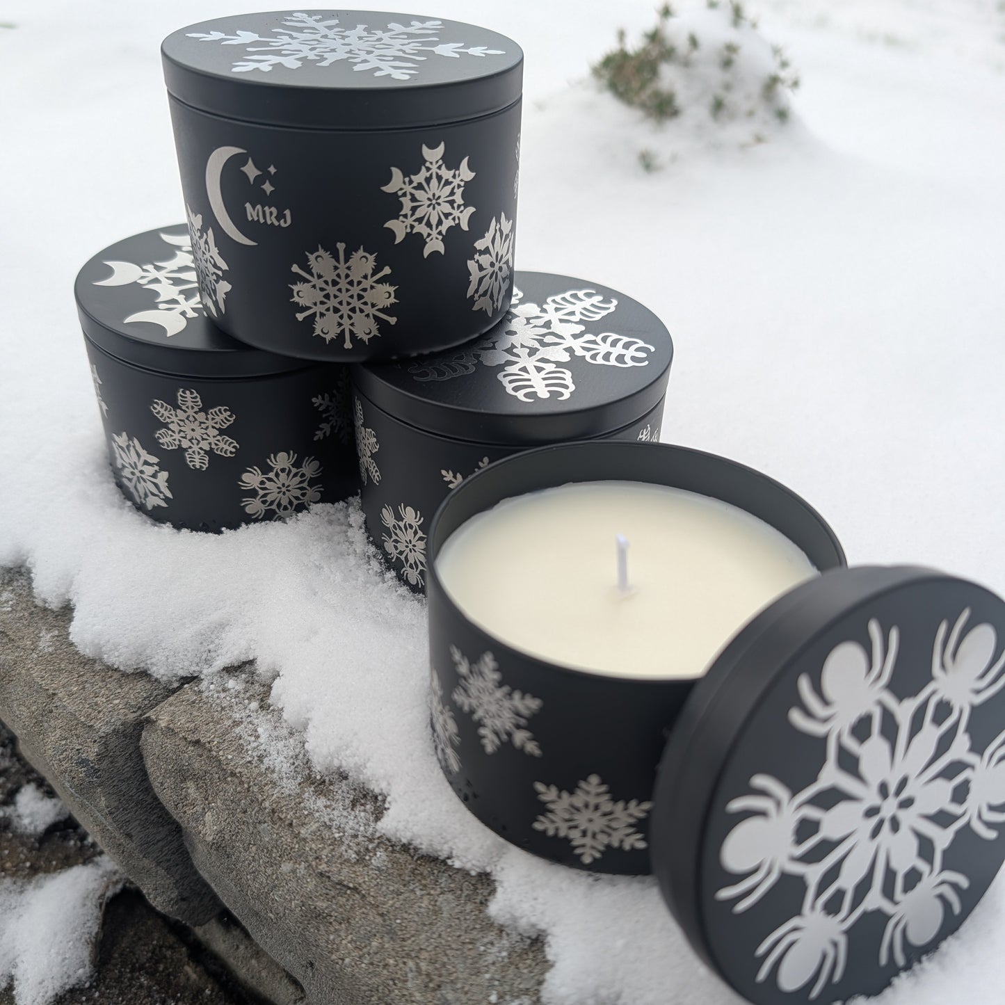Snowed In - Gothic Snowflake Candle Collection