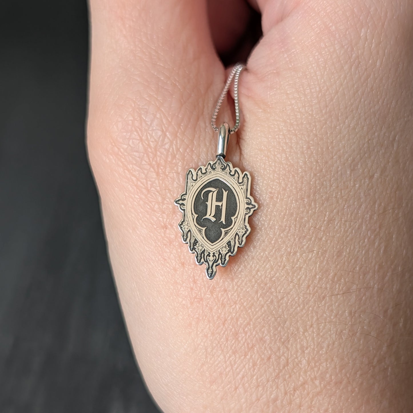 Sterling Silver Initial Pendant Necklace