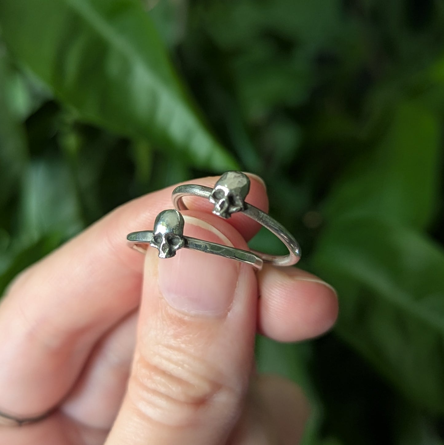 Sterling Silver Skull Dainty Ring