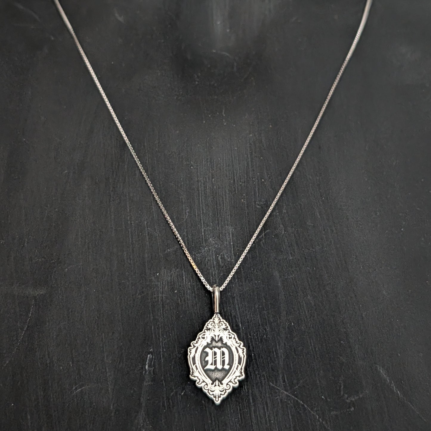 Sterling Silver Monogram Initial Pendant Necklace