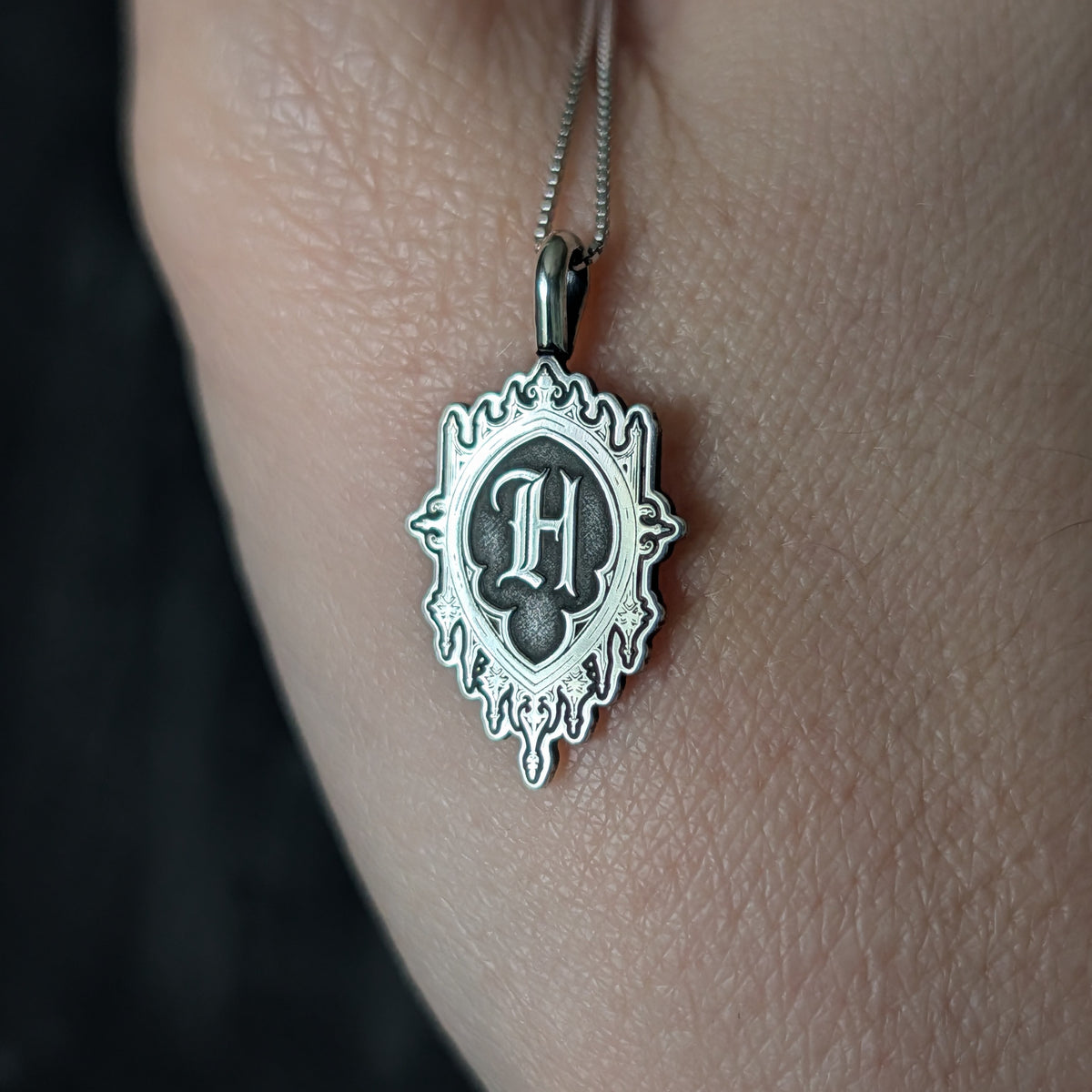 Sterling Silver Monogram Initial Pendant Necklace