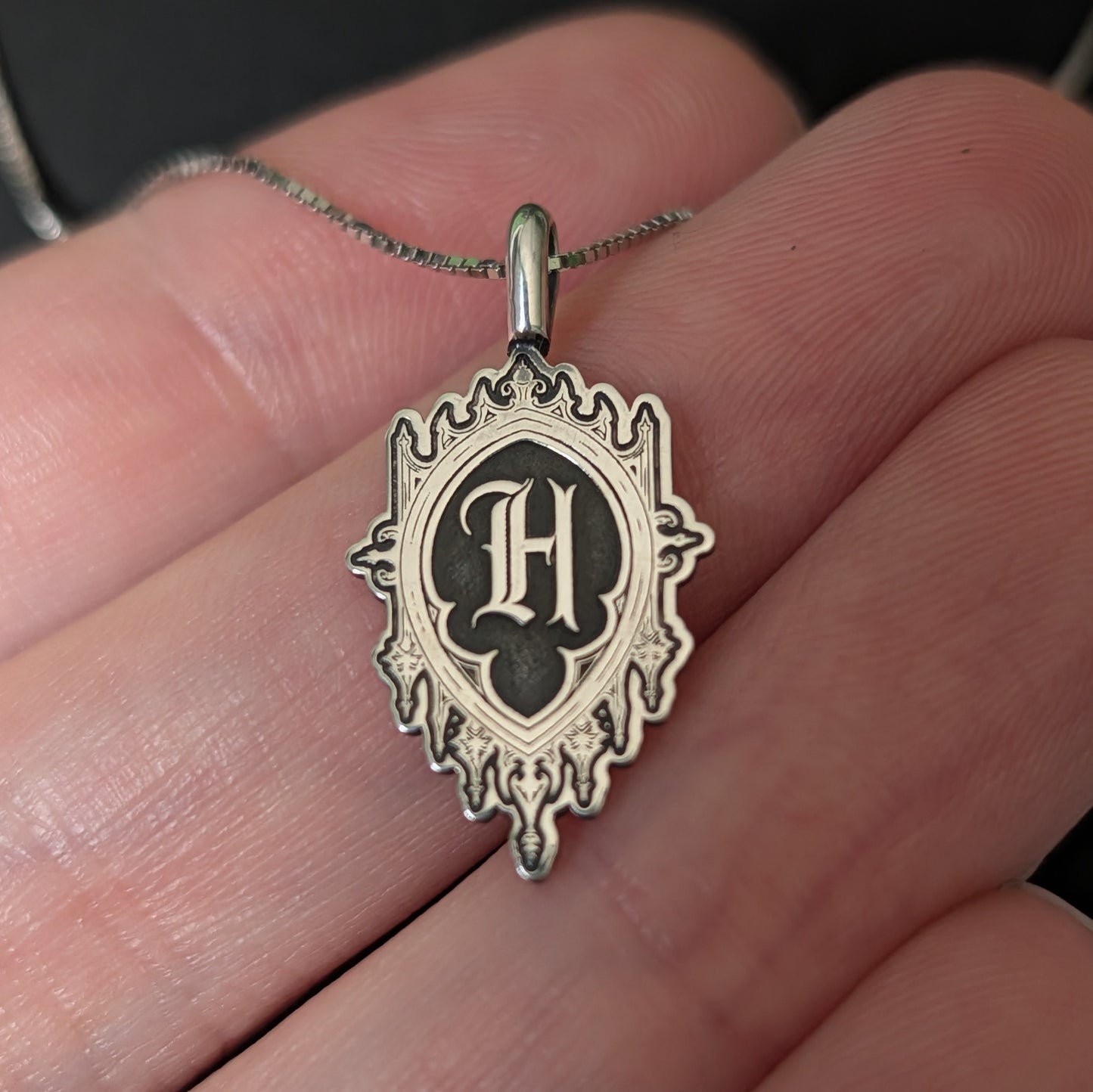 Sterling Silver Initial Pendant Necklace