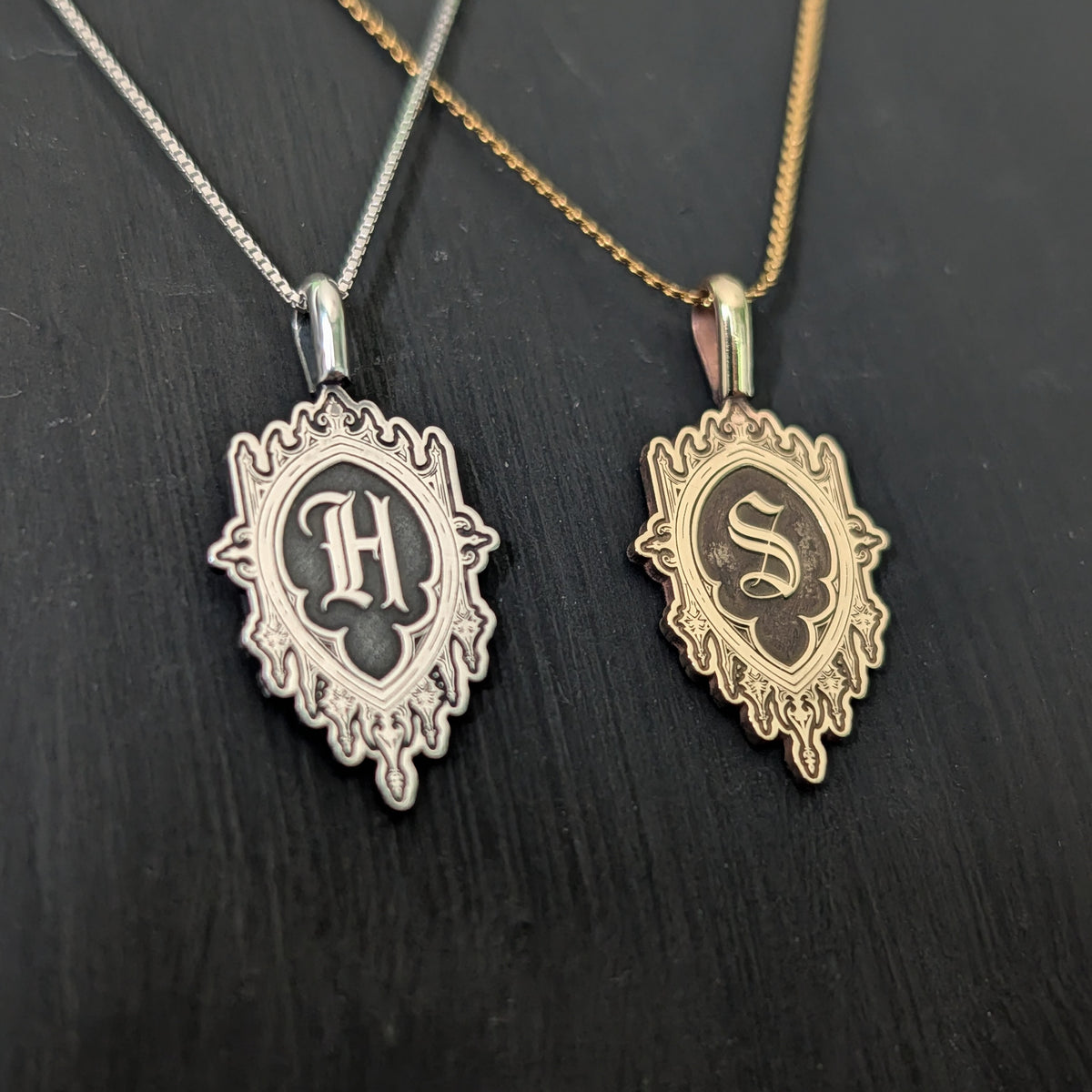 Sterling Silver Monogram Initial Pendant Necklace