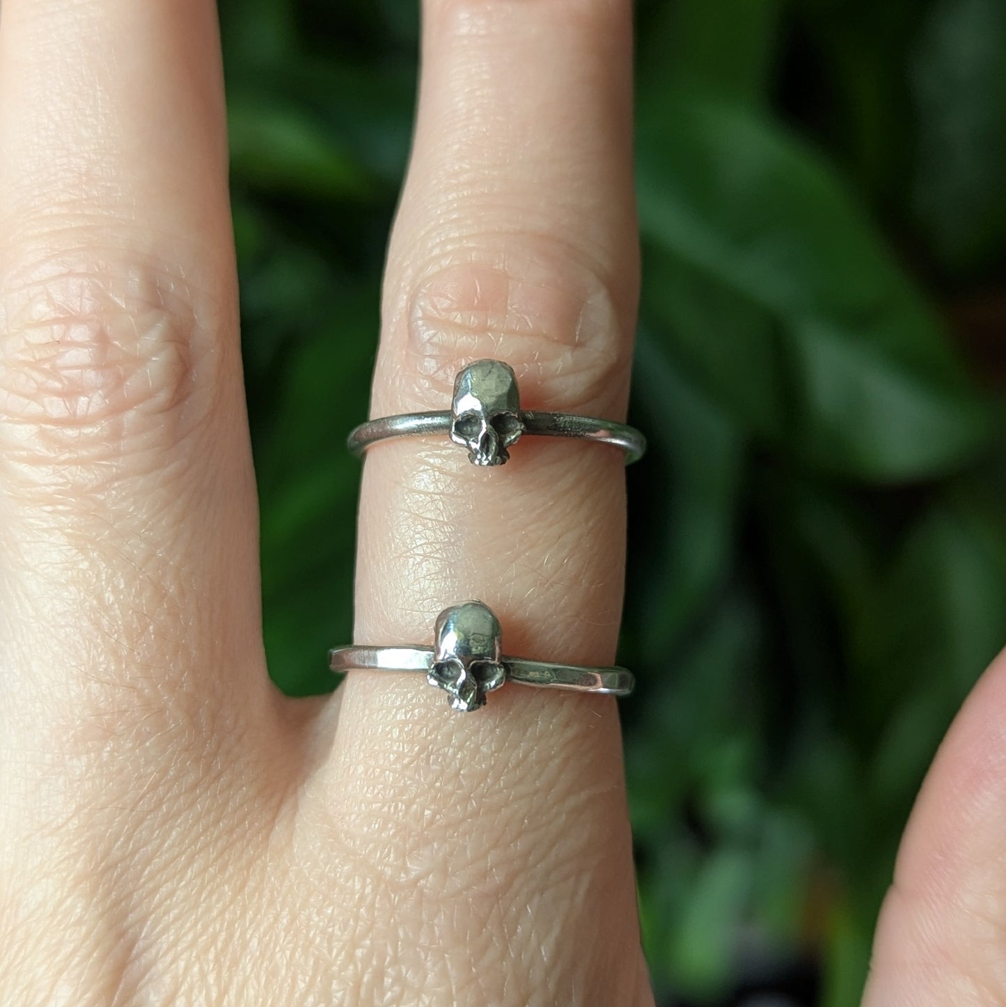 Sterling Silver Skull Dainty Ring