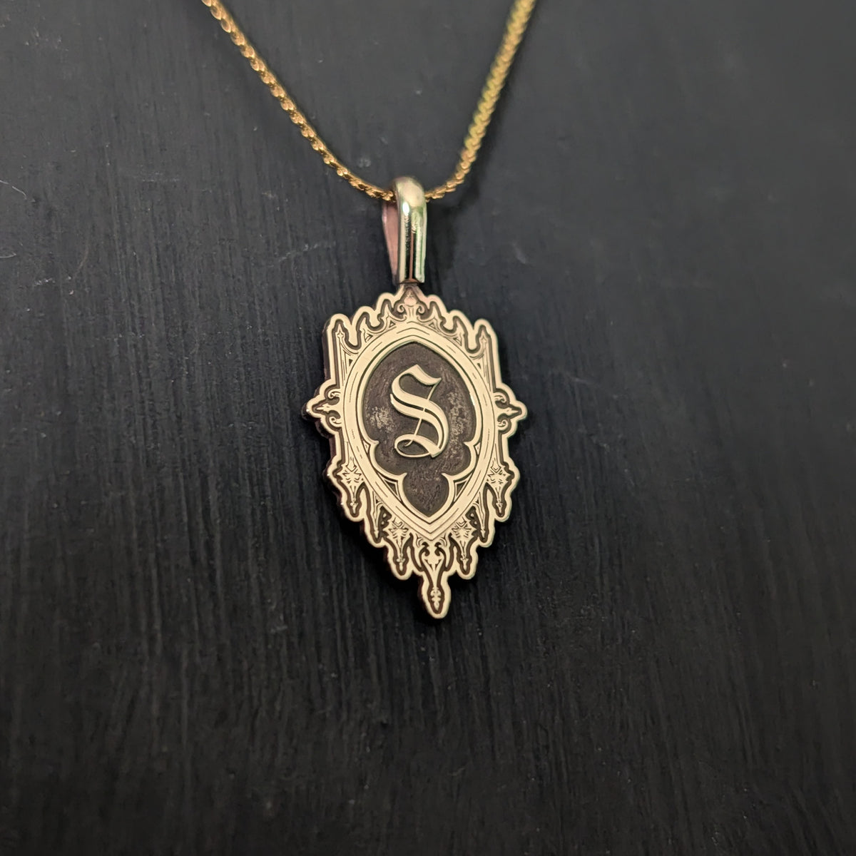 Sterling Silver Monogram Initial Pendant Necklace