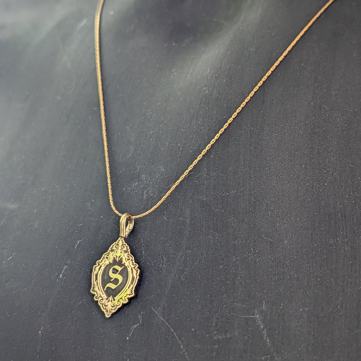 Sterling Silver Monogram Initial Pendant Necklace